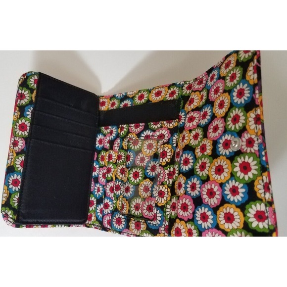 Vera Bradley Euro Wallet Symphony in Hue Tri-fold Style Multicolor Boho NEW - Picture 4 of 5